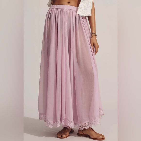 Anthropologie Sheer Maxi Skirt - Picture 2 of 3